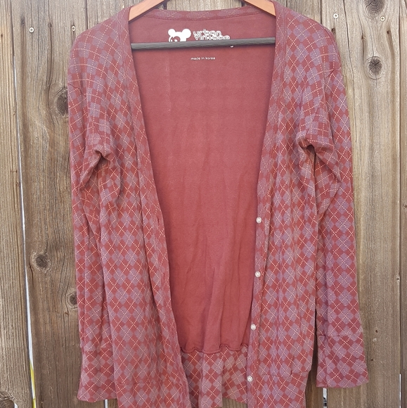 Urban Vintage Plaid Button Cardigan - Picture 2 of 5